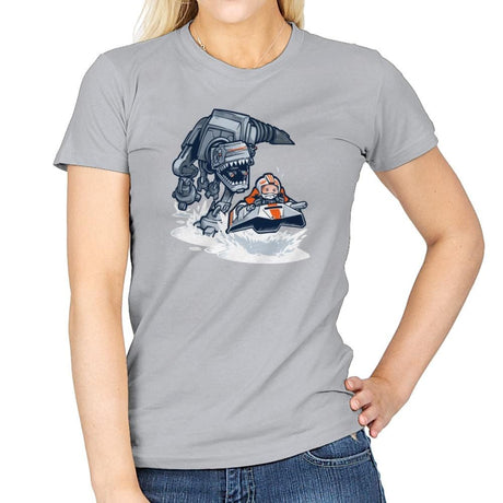 Jurassic Hoth - 80s Blaarg - Womens T-Shirts RIPT Apparel Small / Sport Grey