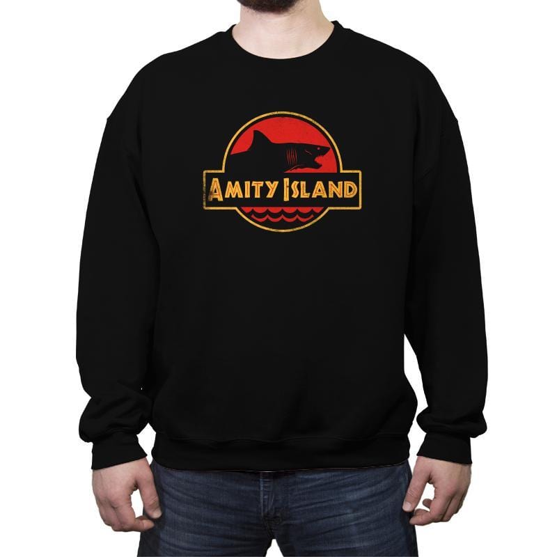 Jurassic Jaws - Crew Neck Sweatshirt Crew Neck Sweatshirt RIPT Apparel