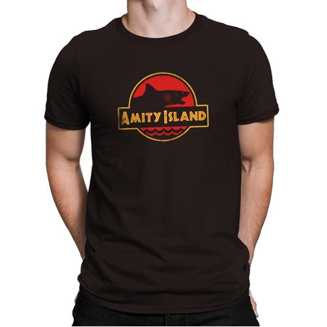 Jurassic Jaws - Mens Premium T-Shirts RIPT Apparel Small / Dark Chocolate
