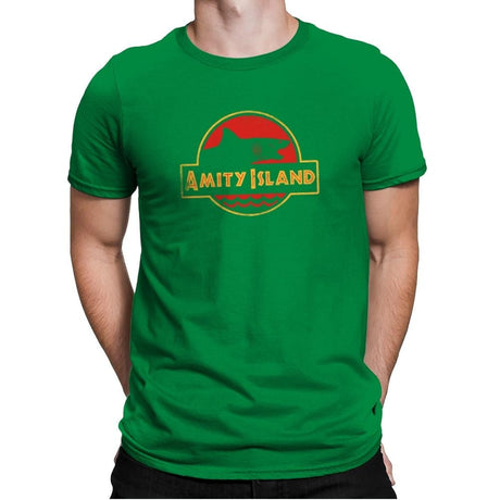 Jurassic Jaws - Mens Premium T-Shirts RIPT Apparel Small / Kelly Green