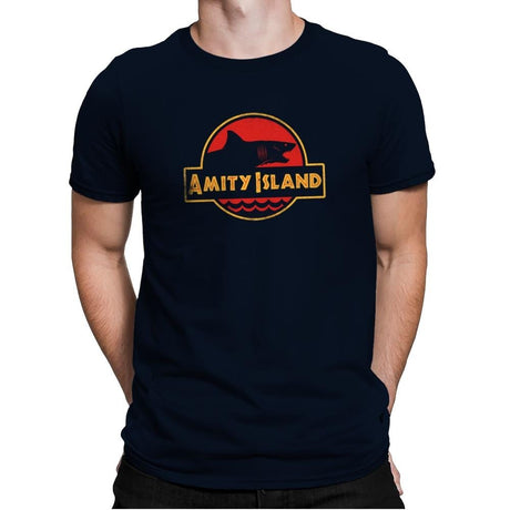 Jurassic Jaws - Mens Premium T-Shirts RIPT Apparel Small / Midnight Navy
