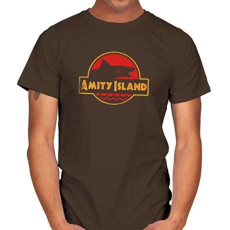 Jurassic Jaws - Mens T-Shirts RIPT Apparel Small / Dark Chocolate
