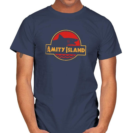 Jurassic Jaws - Mens T-Shirts RIPT Apparel Small / Navy