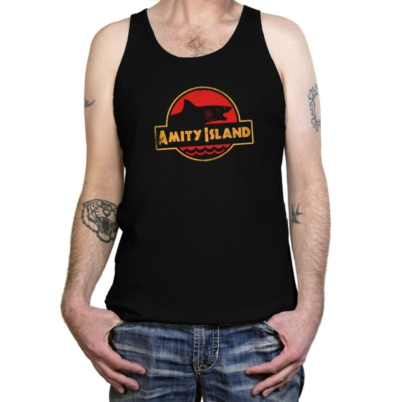 Jurassic Jaws - Tanktop Tanktop RIPT Apparel X-Small / Black