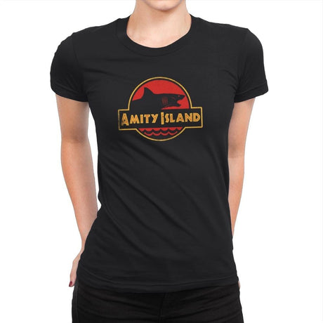 Jurassic Jaws - Womens Premium T-Shirts RIPT Apparel Small / Black