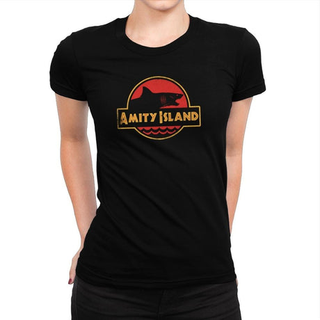 Jurassic Jaws - Womens Premium T-Shirts RIPT Apparel Small / Indigo
