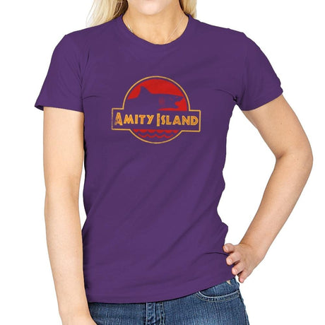 Jurassic Jaws - Womens T-Shirts RIPT Apparel Small / Purple