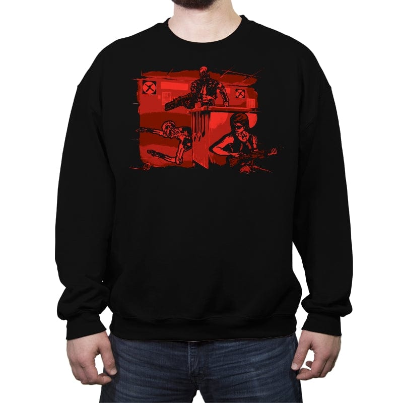 Jurassic Machines - Crew Neck Sweatshirt Crew Neck Sweatshirt RIPT Apparel Small / Black