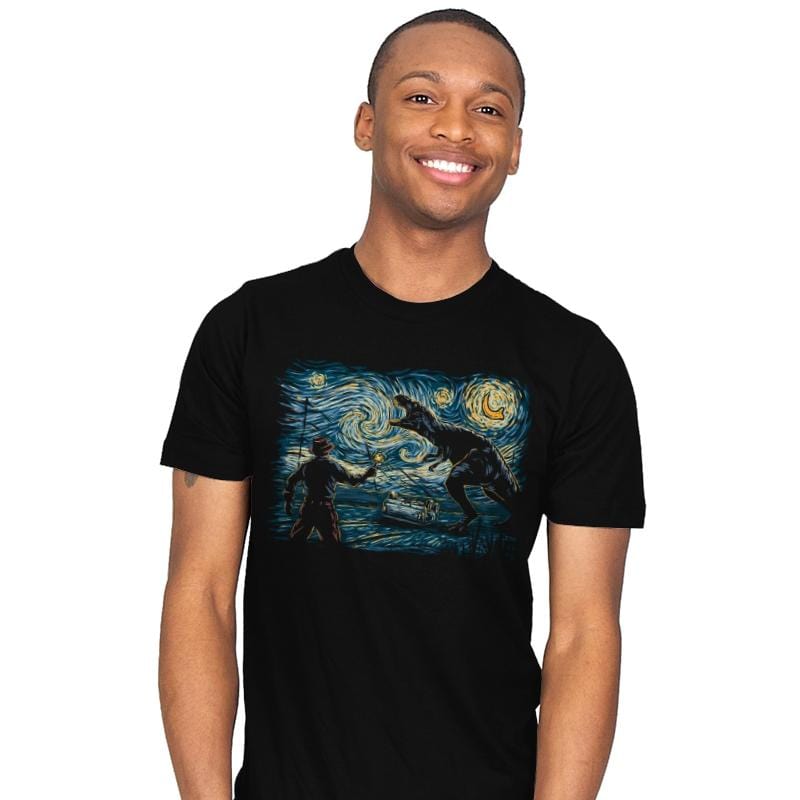Jurassic Night - Mens T-Shirts RIPT Apparel Small / Black