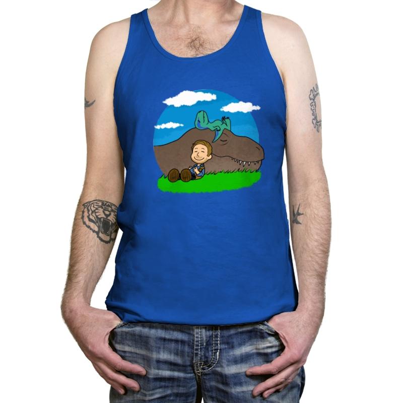 Jurassic Peanuts - Tanktop Tanktop RIPT Apparel X-Small / True Royal
