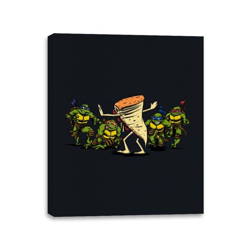 Jurassic Pizza - Canvas Wraps Canvas Wraps RIPT Apparel 11x14 / Black