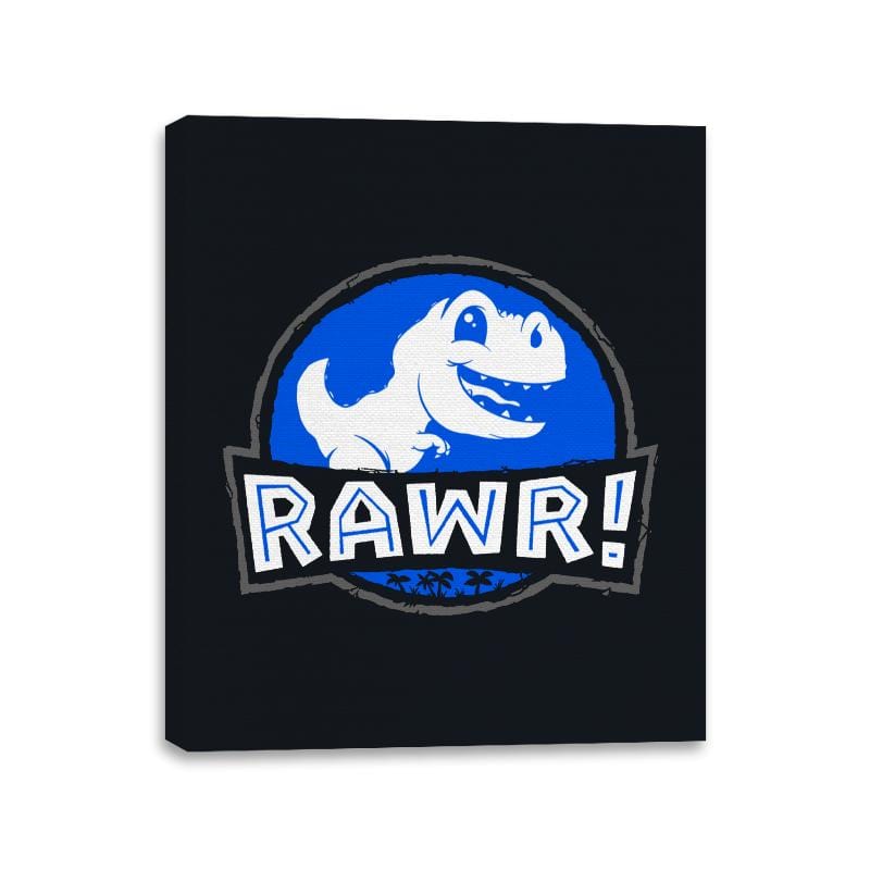 Jurassic Rawr! - Canvas Wraps Canvas Wraps RIPT Apparel 11x14 / Black