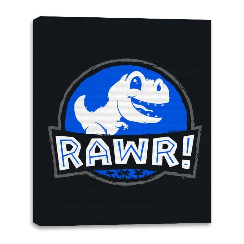 Jurassic Rawr! - Canvas Wraps Canvas Wraps RIPT Apparel 16x20 / Black