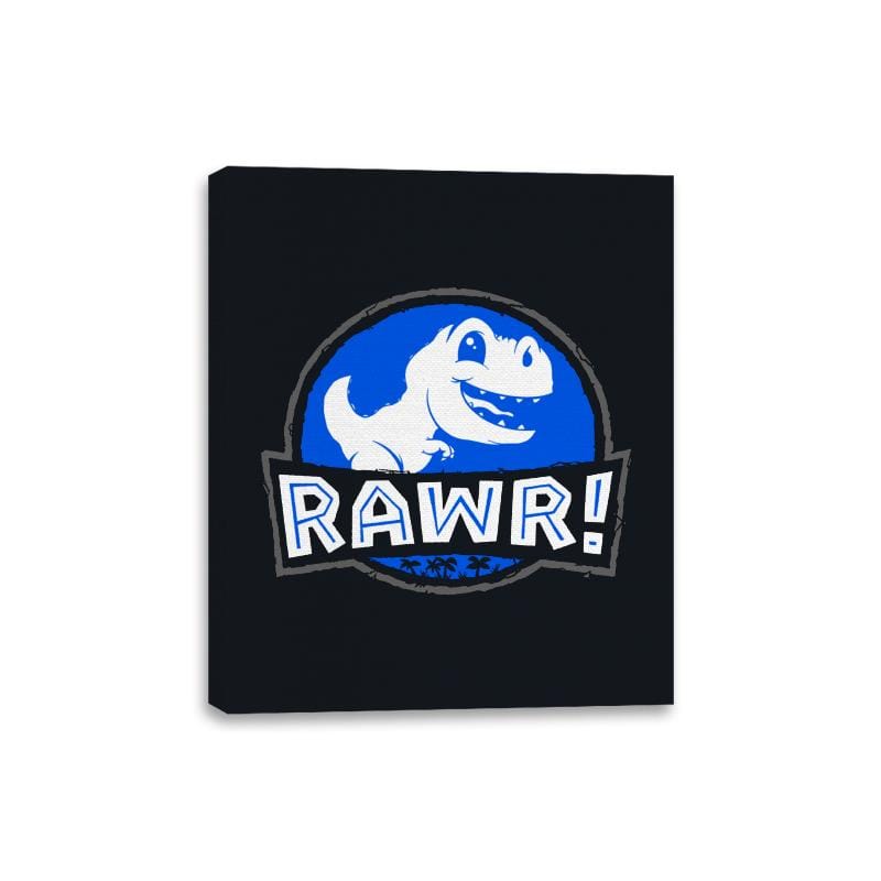 Jurassic Rawr! - Canvas Wraps Canvas Wraps RIPT Apparel 8x10 / Black
