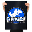 Jurassic Rawr! - Prints Posters RIPT Apparel 18x24 / Black