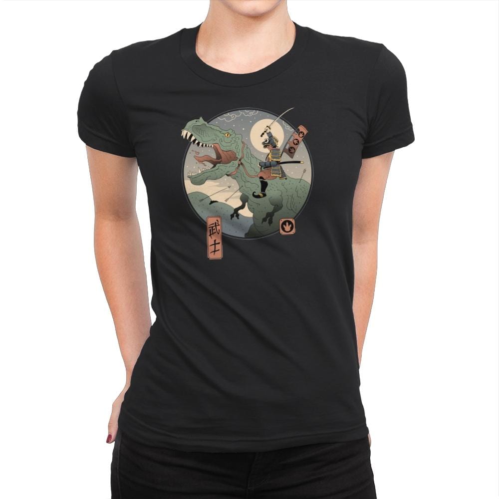 Jurassic Samurai - Womens Premium T-Shirts RIPT Apparel Small / Black