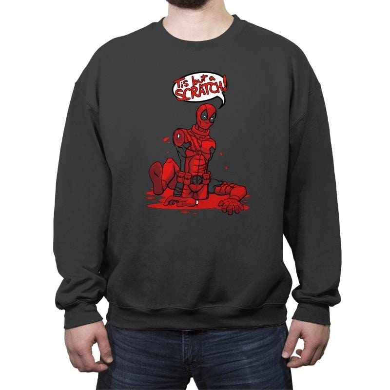 Just a Flesh Wound - Crew Neck Sweatshirt Crew Neck Sweatshirt RIPT Apparel Small / Charcoal