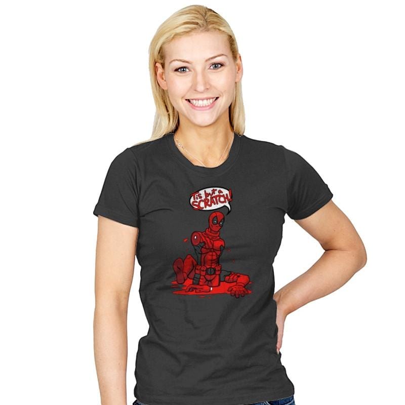 Just a Flesh Wound - Womens T-Shirts RIPT Apparel Small / Charcoal
