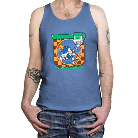 Just a Hog in a Cage Exclusive - Tanktop Tanktop RIPT Apparel X-Small / Blue Triblend