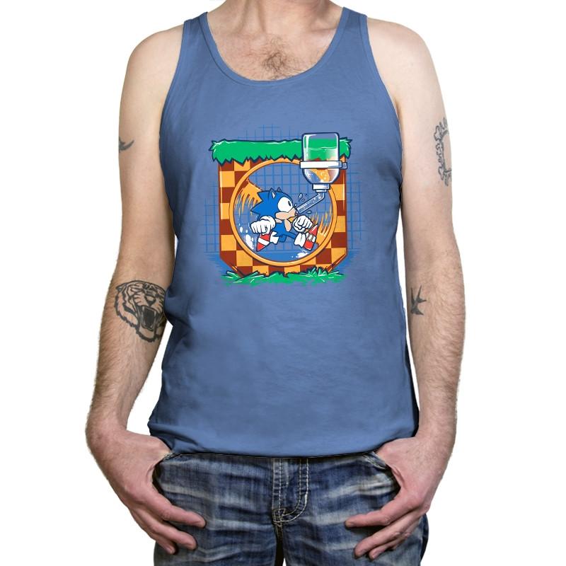 Just a Hog in a Cage Exclusive - Tanktop Tanktop RIPT Apparel X-Small / Blue Triblend