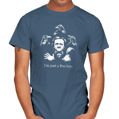 Just a Poe Boy Exclusive - Mens T-Shirts RIPT Apparel Small / Indigo Blue
