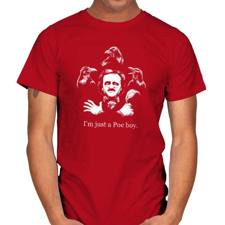 Just a Poe Boy Exclusive - Mens T-Shirts RIPT Apparel Small / Red