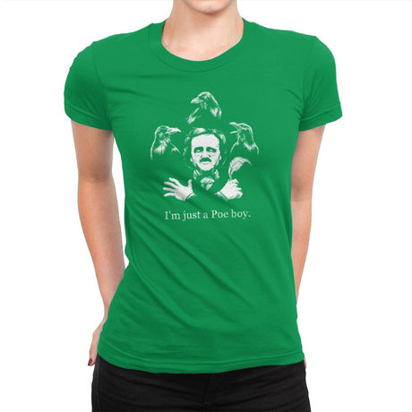 Just a Poe Boy Exclusive - Womens Premium T-Shirts RIPT Apparel Small / Kelly Green