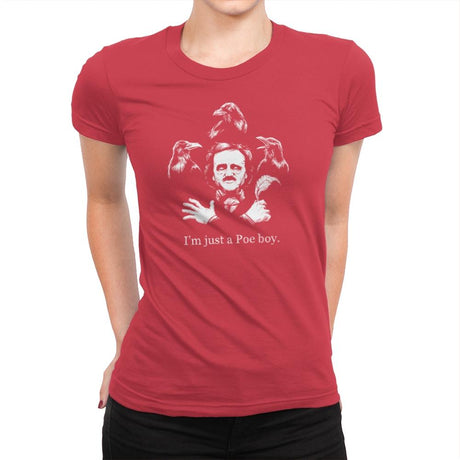 Just a Poe Boy Exclusive - Womens Premium T-Shirts RIPT Apparel Small / Red