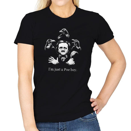 Just a Poe Boy Exclusive - Womens T-Shirts RIPT Apparel Small / Black