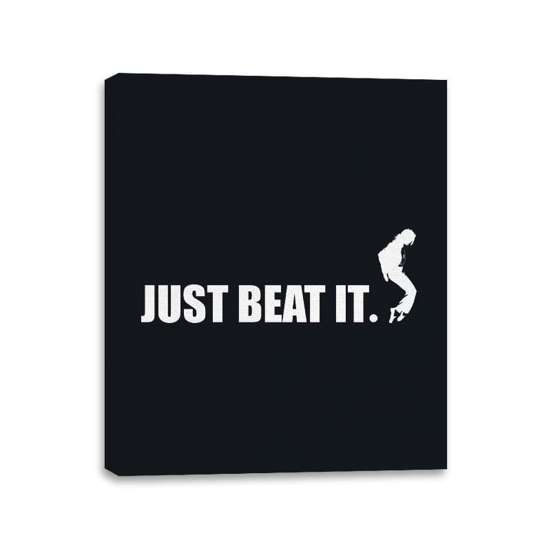 Just Beat It. - Canvas Wraps Canvas Wraps RIPT Apparel 11x14 / Black