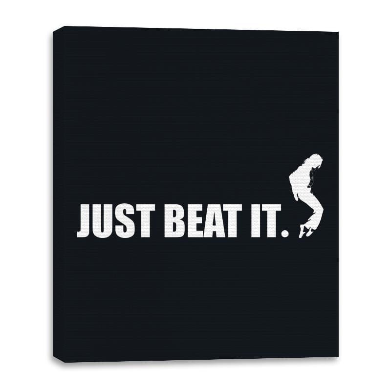 Just Beat It. - Canvas Wraps Canvas Wraps RIPT Apparel 16x20 / Black