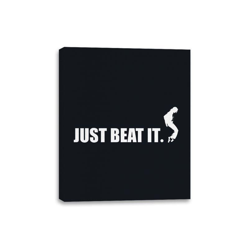 Just Beat It. - Canvas Wraps Canvas Wraps RIPT Apparel 8x10 / Black