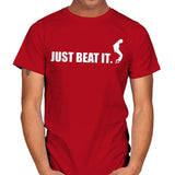 Just Beat It. - Mens T-Shirts RIPT Apparel Small / Red