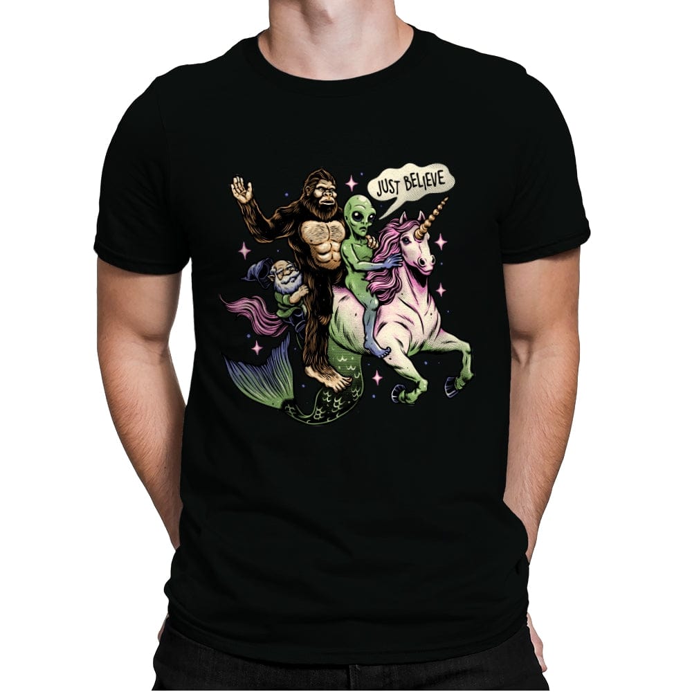 Just Believe - Mens Premium T-Shirts RIPT Apparel Small / Black