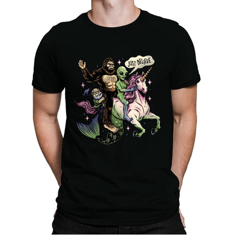 Just Believe - Mens Premium T-Shirts RIPT Apparel Small / Black