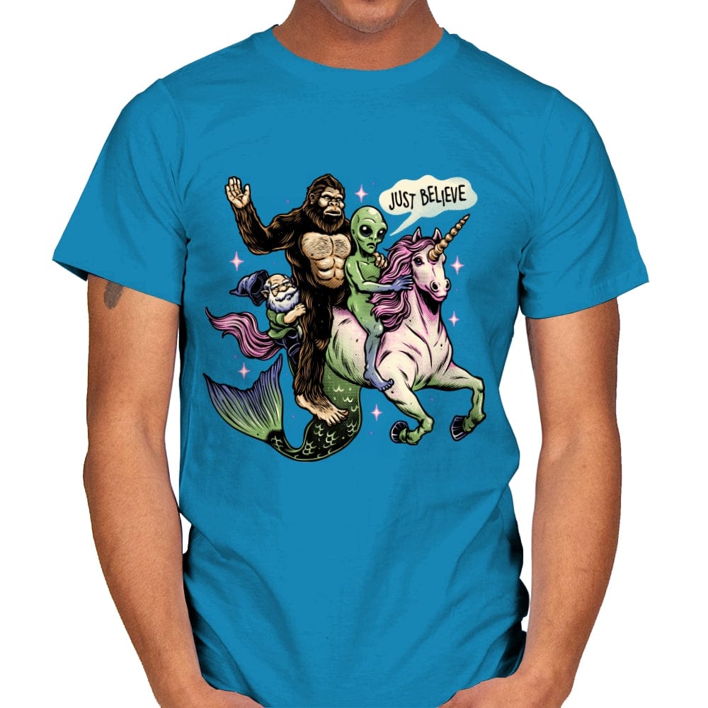 Just Believe - Mens T-Shirts RIPT Apparel Small / Sapphire
