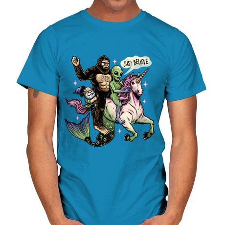Just Believe - Mens T-Shirts RIPT Apparel Small / Sapphire