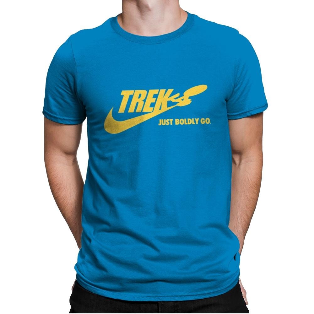 Just Boldly Go - Mens Premium T-Shirts RIPT Apparel Small / Turqouise