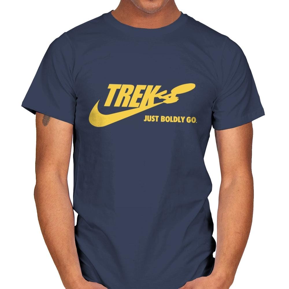 Just Boldly Go - Mens T-Shirts RIPT Apparel Small / Navy