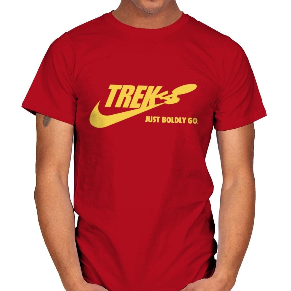 Just Boldly Go - Mens T-Shirts RIPT Apparel Small / Red