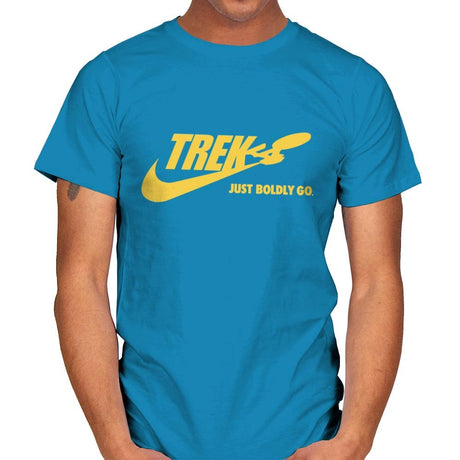 Just Boldly Go - Mens T-Shirts RIPT Apparel Small / Sapphire