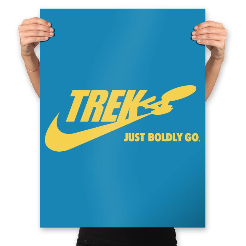 Just Boldly Go - Prints Posters RIPT Apparel 18x24 / Sapphire