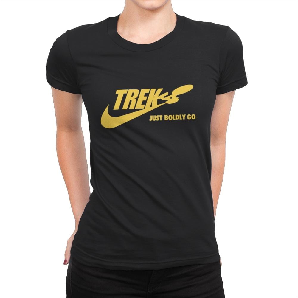 Just Boldly Go - Womens Premium T-Shirts RIPT Apparel Small / Black
