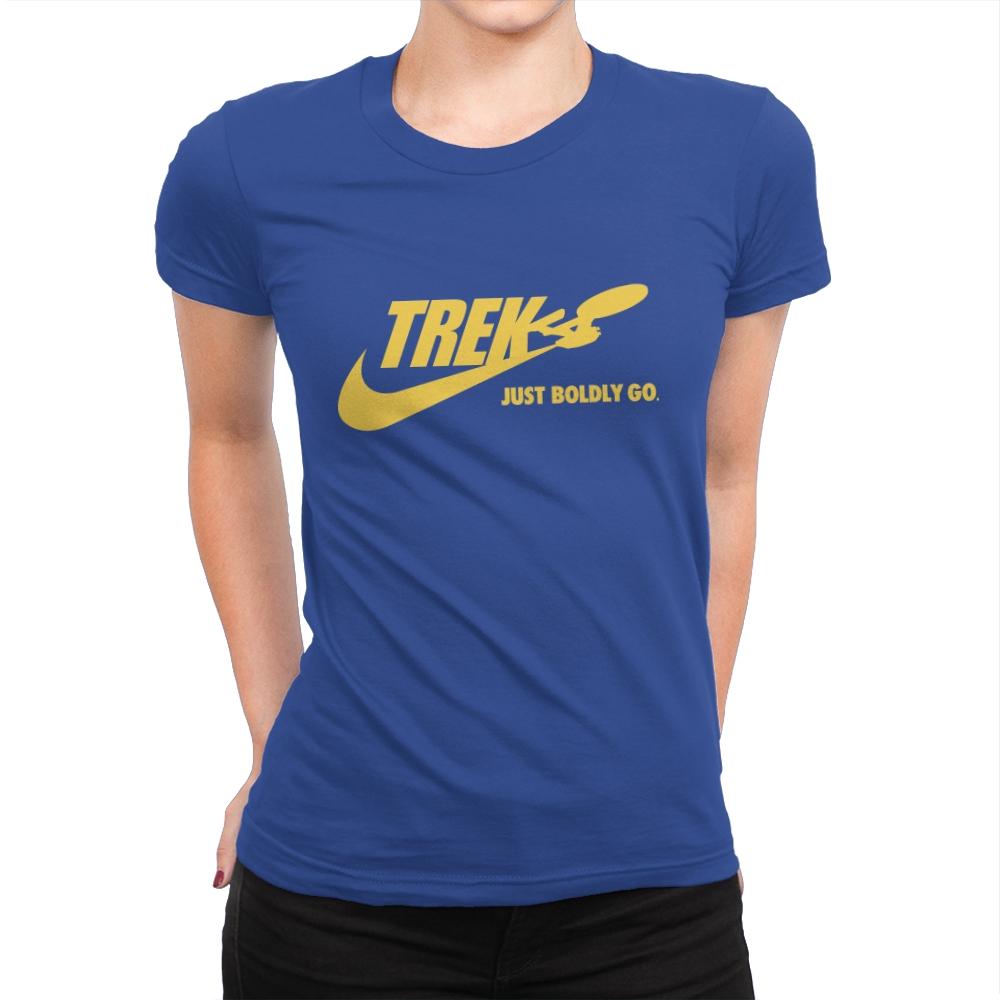 Just Boldly Go - Womens Premium T-Shirts RIPT Apparel Small / Royal