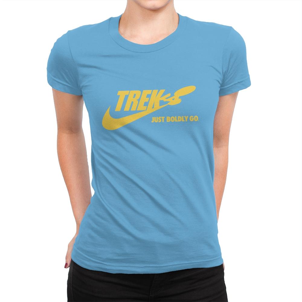 Just Boldly Go - Womens Premium T-Shirts RIPT Apparel Small / Turquoise