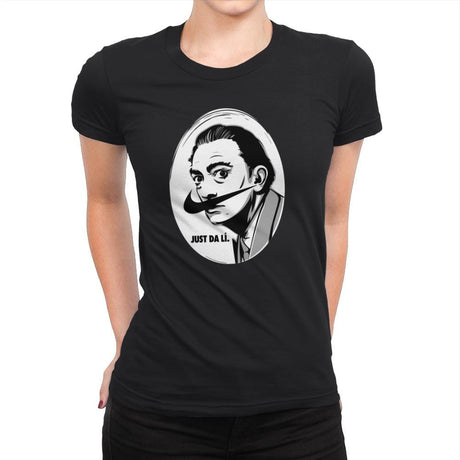 Just Da Li - Womens Premium T-Shirts RIPT Apparel Small / Black