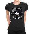 Just here to eat Cake - Womens Premium T-Shirts RIPT Apparel Small / Black