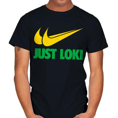 Just Loki - Mens T-Shirts RIPT Apparel Small / Black