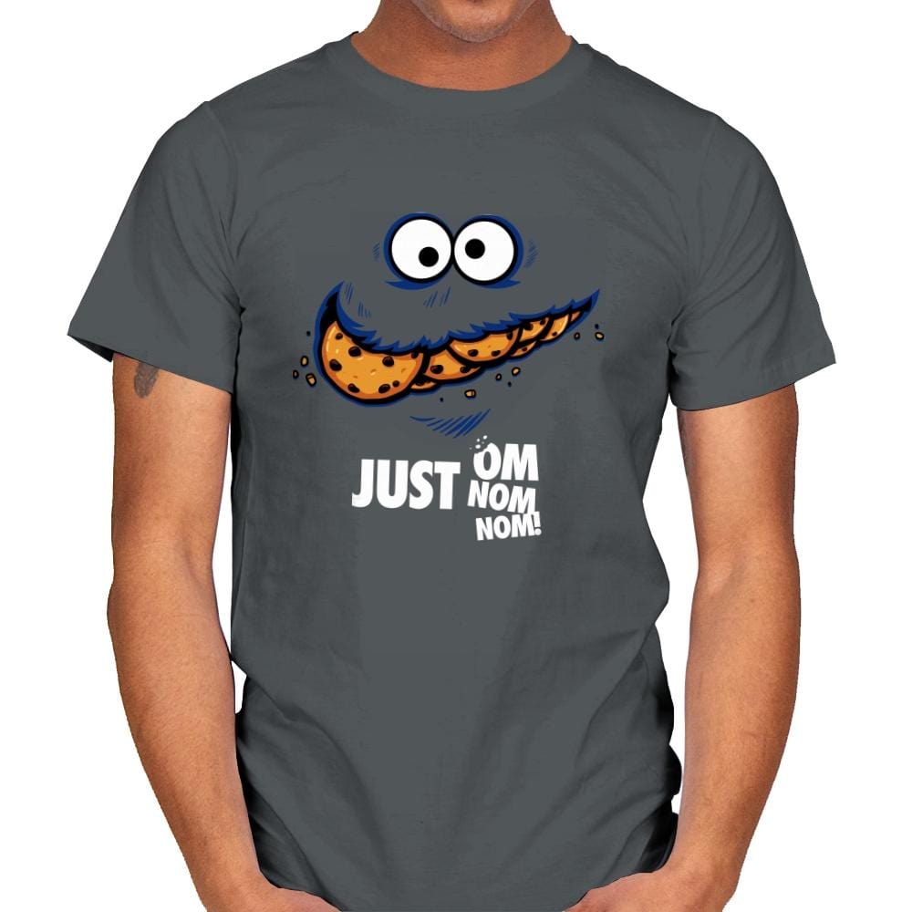 Just Om Nom Nom! - Mens T-Shirts RIPT Apparel Small / Charcoal