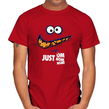 Just Om Nom Nom! - Mens T-Shirts RIPT Apparel Small / Red
